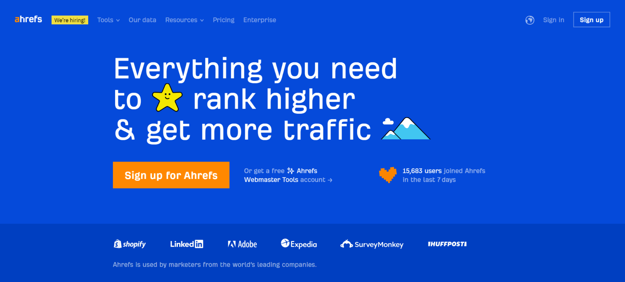 ahrefs website optimisation tool