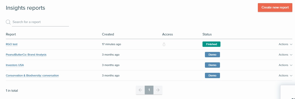 Audiense report progress call out