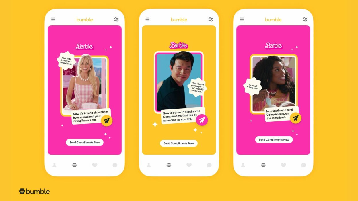 Barbie compliments on Bumble