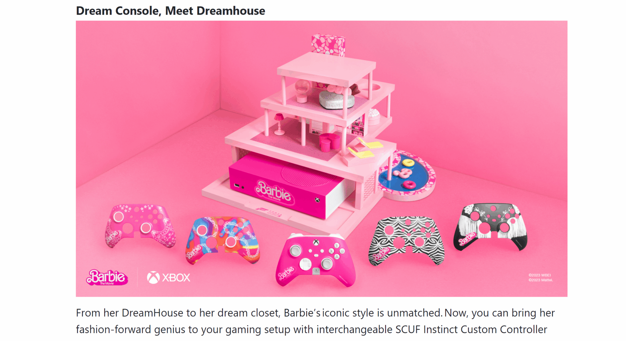 Barbie game consoles