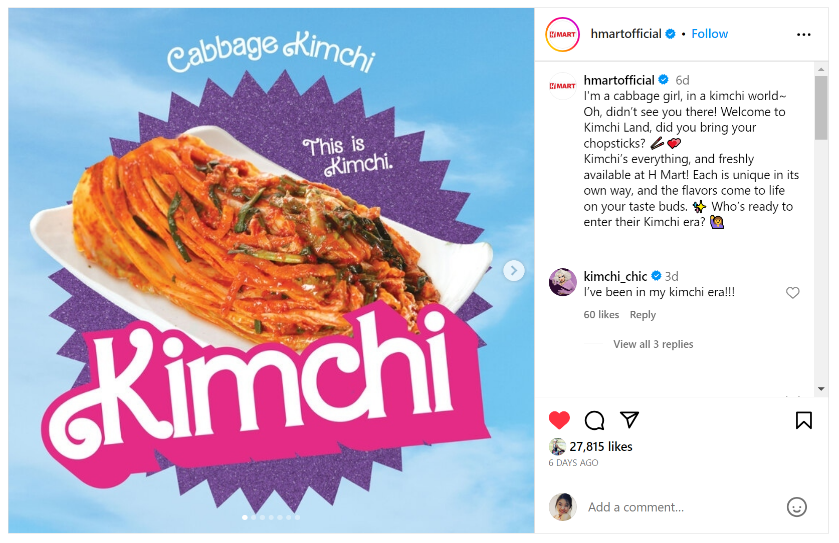 Barbie kimchi
