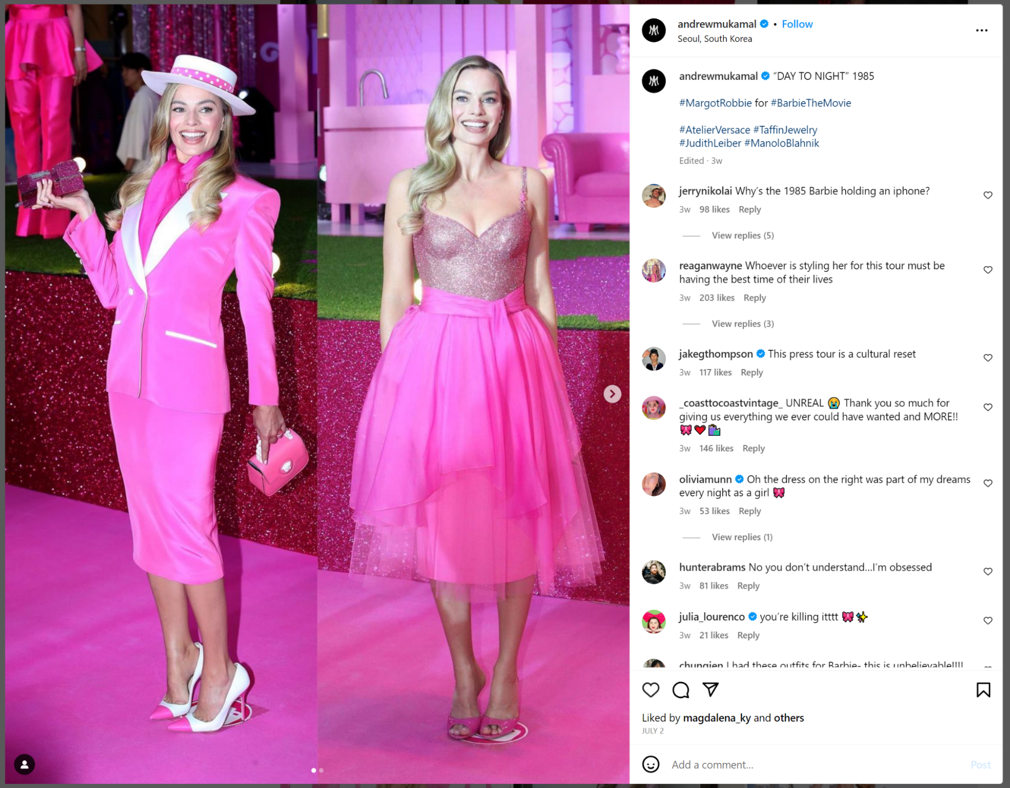 Barbie press tour with real-life Barbie