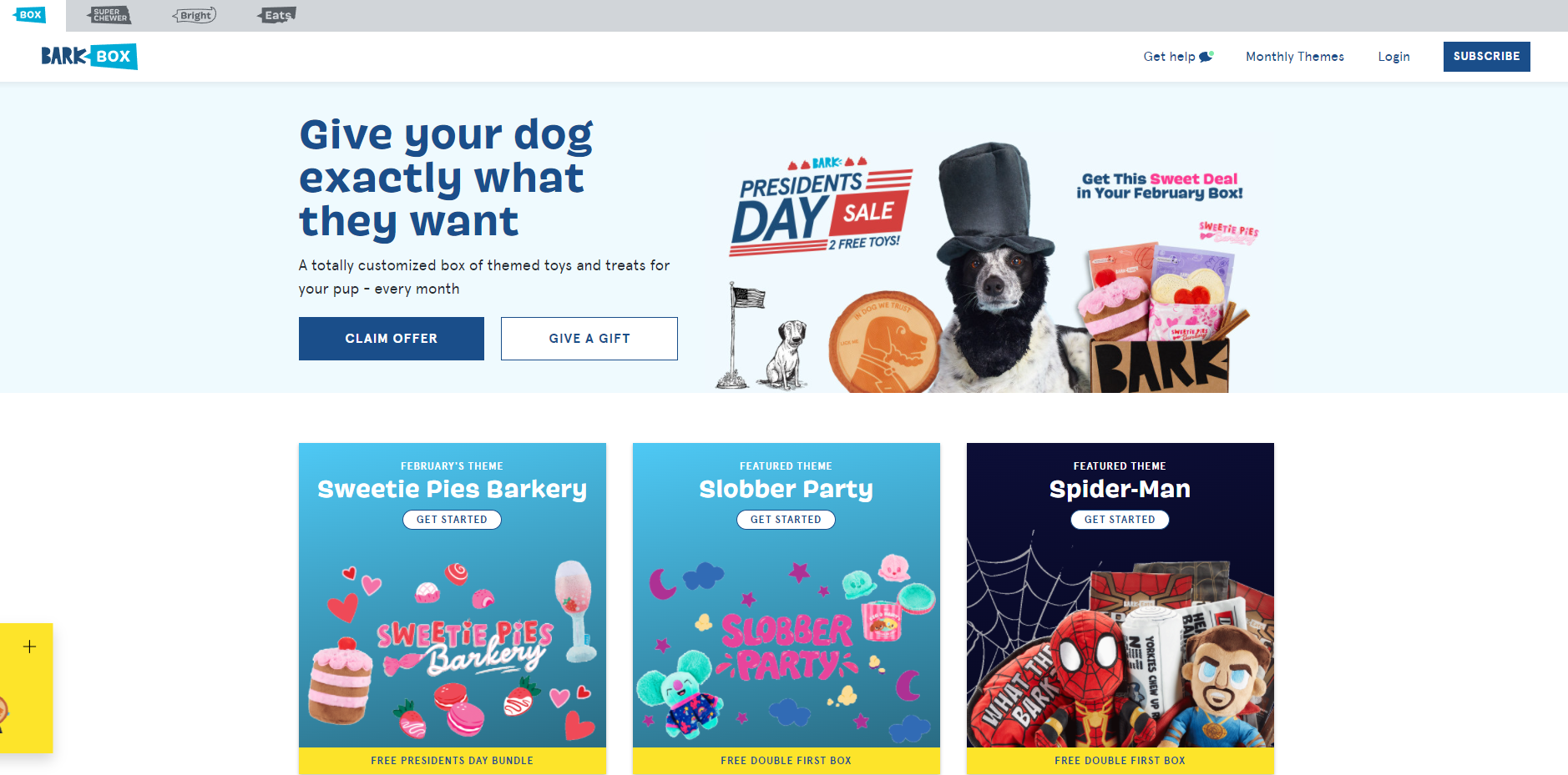 BarkBox dog treat subscription box