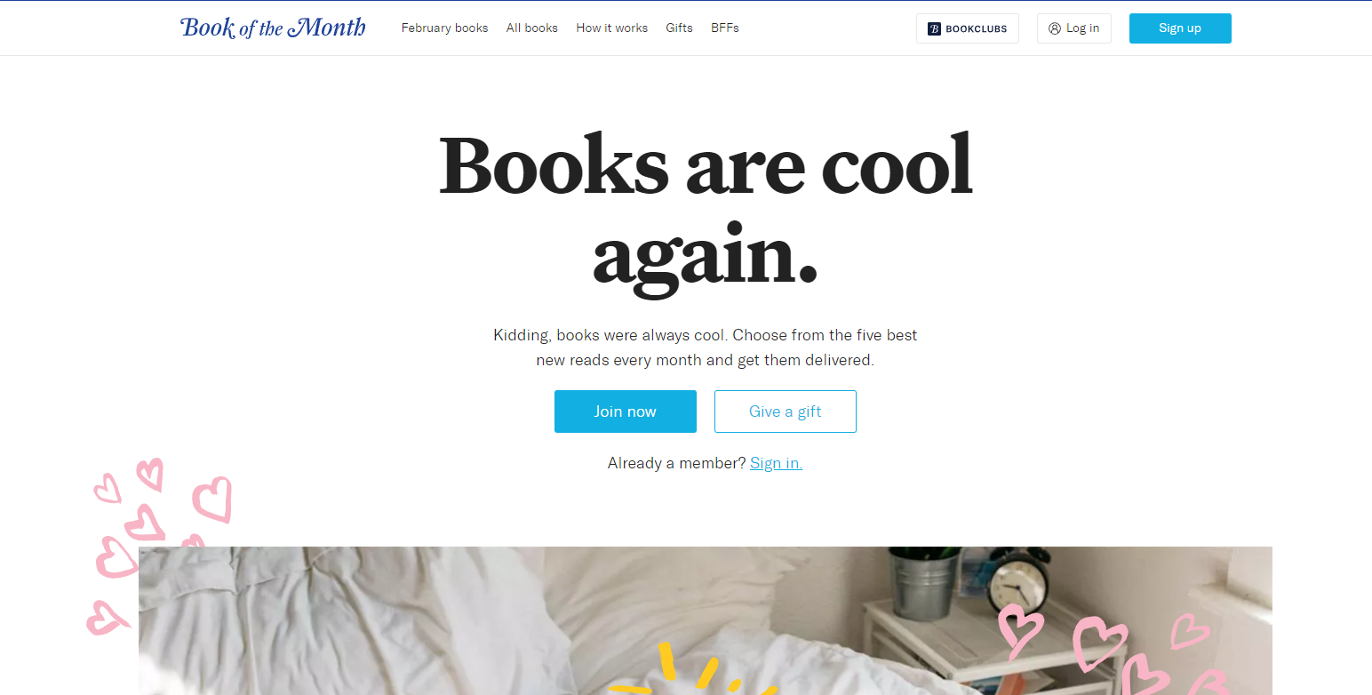 Book of The Month subscription