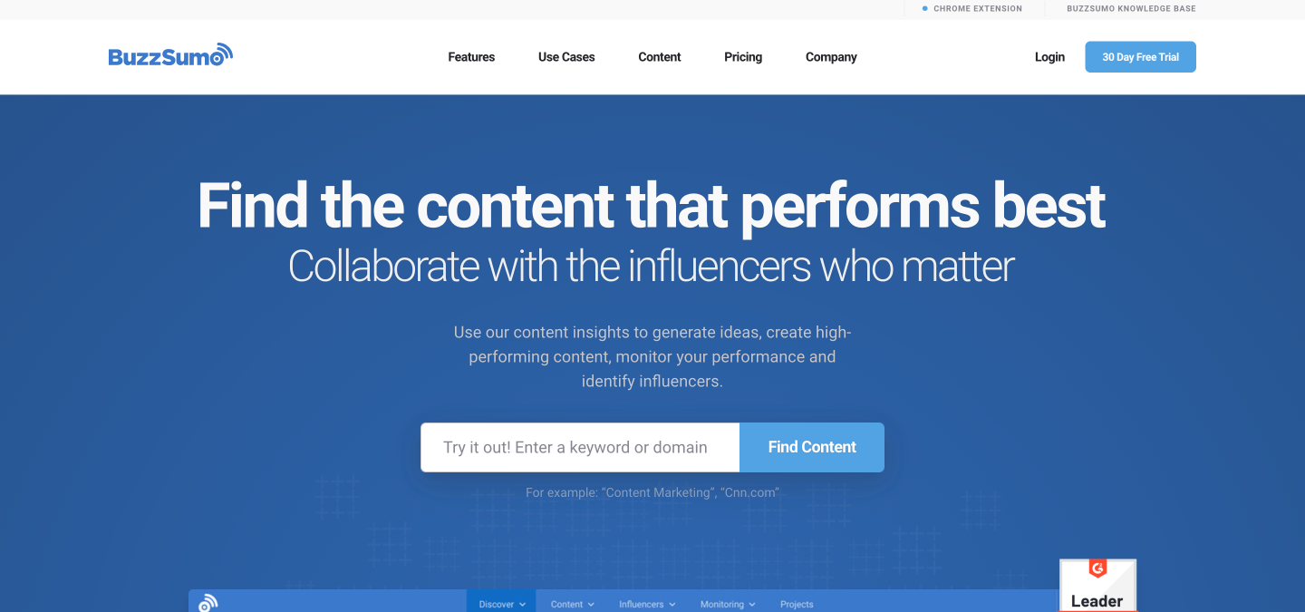 BuzzSumo content creation tool