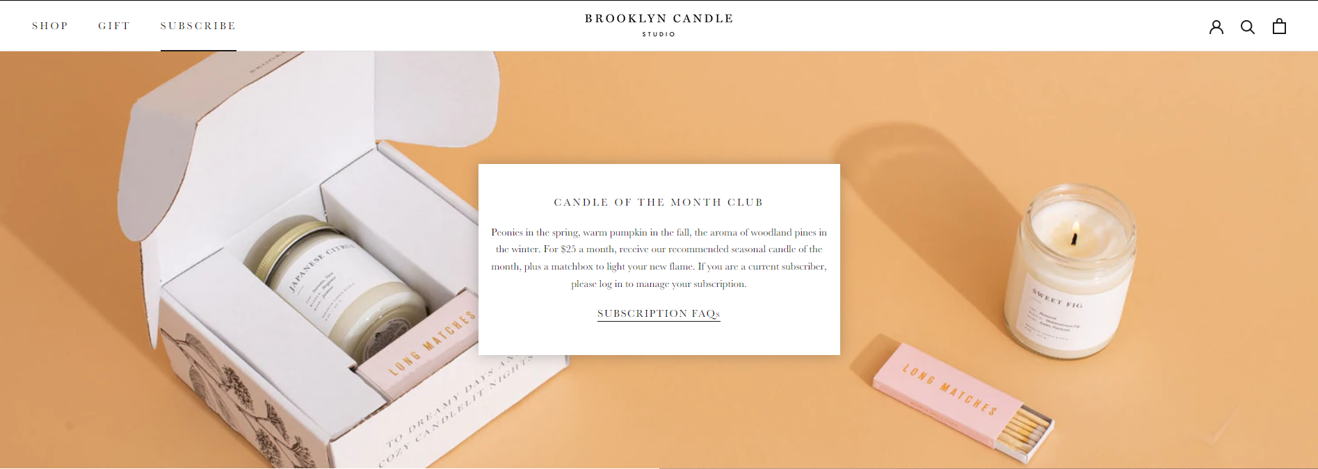Candle subscription box