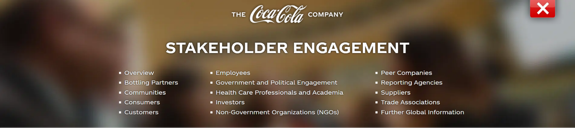 Coca Cola stakeholders