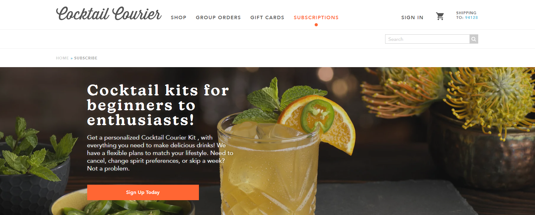 Cocktail subscription box
