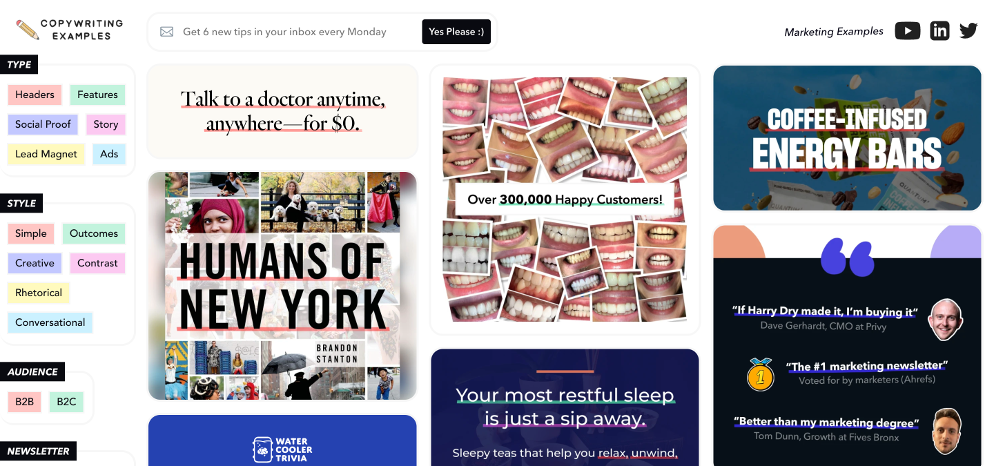 Copywriting Examples