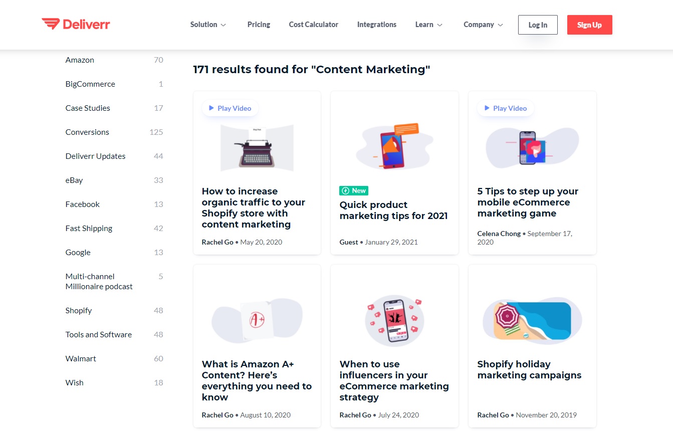 Deliverr content marketing angles