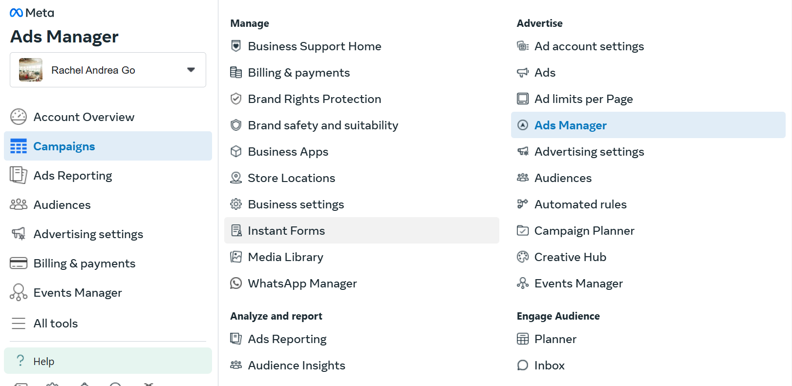 Facebook forms