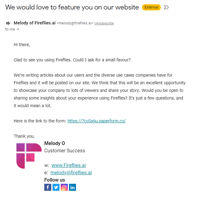 Fireflies case study request