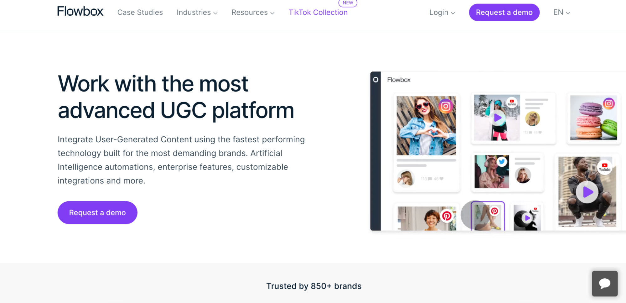 Flowbox homepage