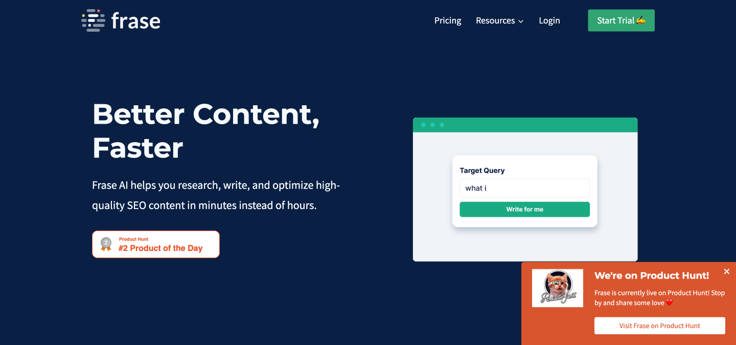 Frase content creation tool