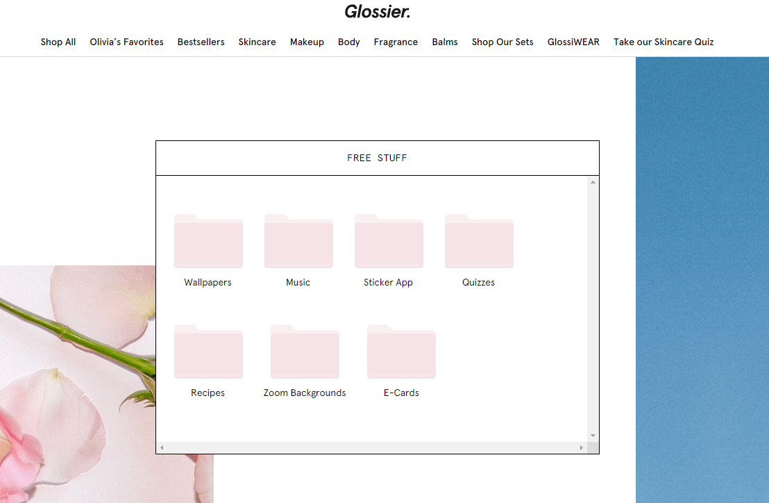 Glossier freebies