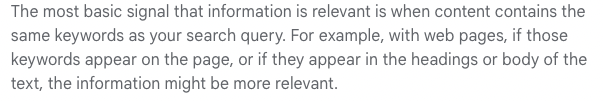 Googles How Search Works report highlights the importance of keywords for SEO
