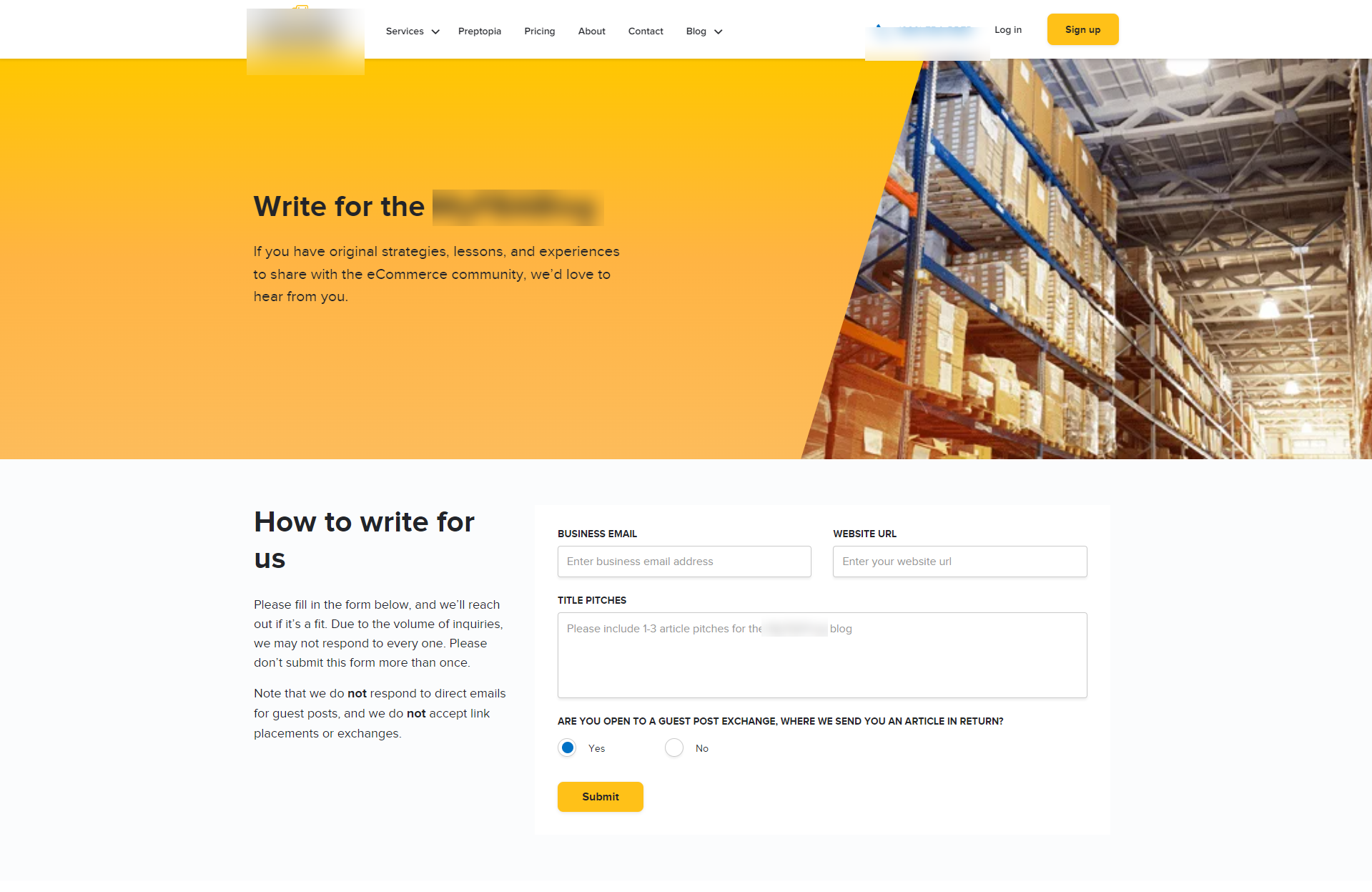 Guest post inquiry - yellow