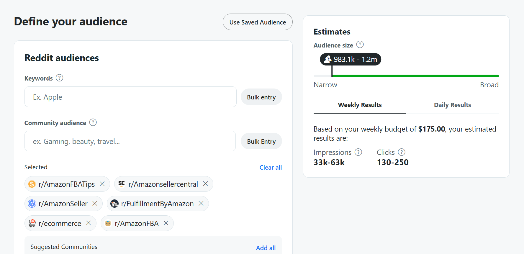 Initial Reddit audience
