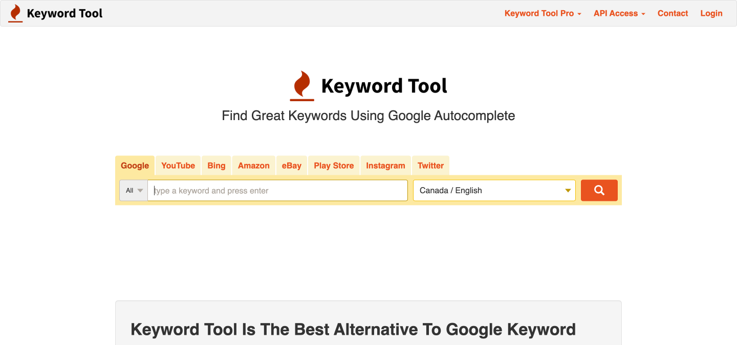 Keyword Tool