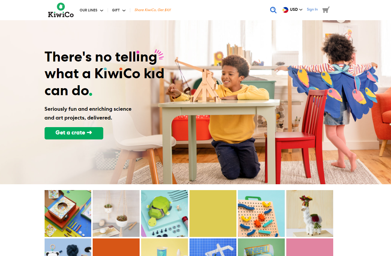 KiwiCo kids educational subscription box