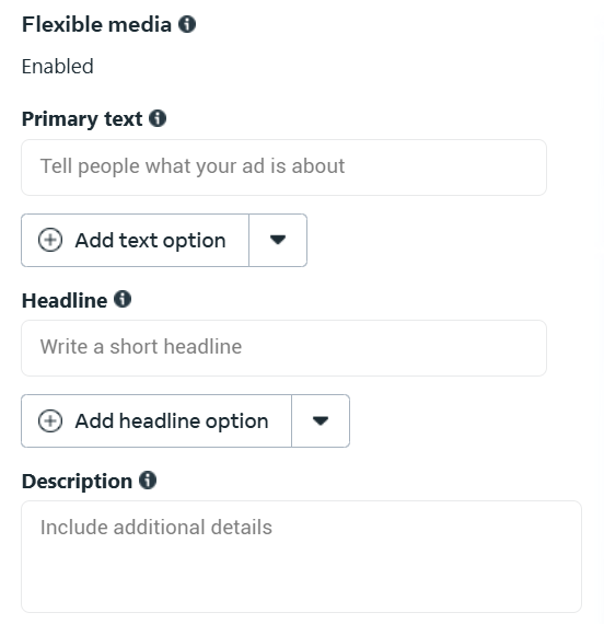 Adding meta ad copy
