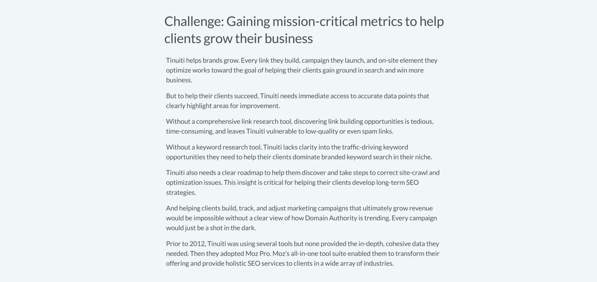 Moz Tinuiti case study