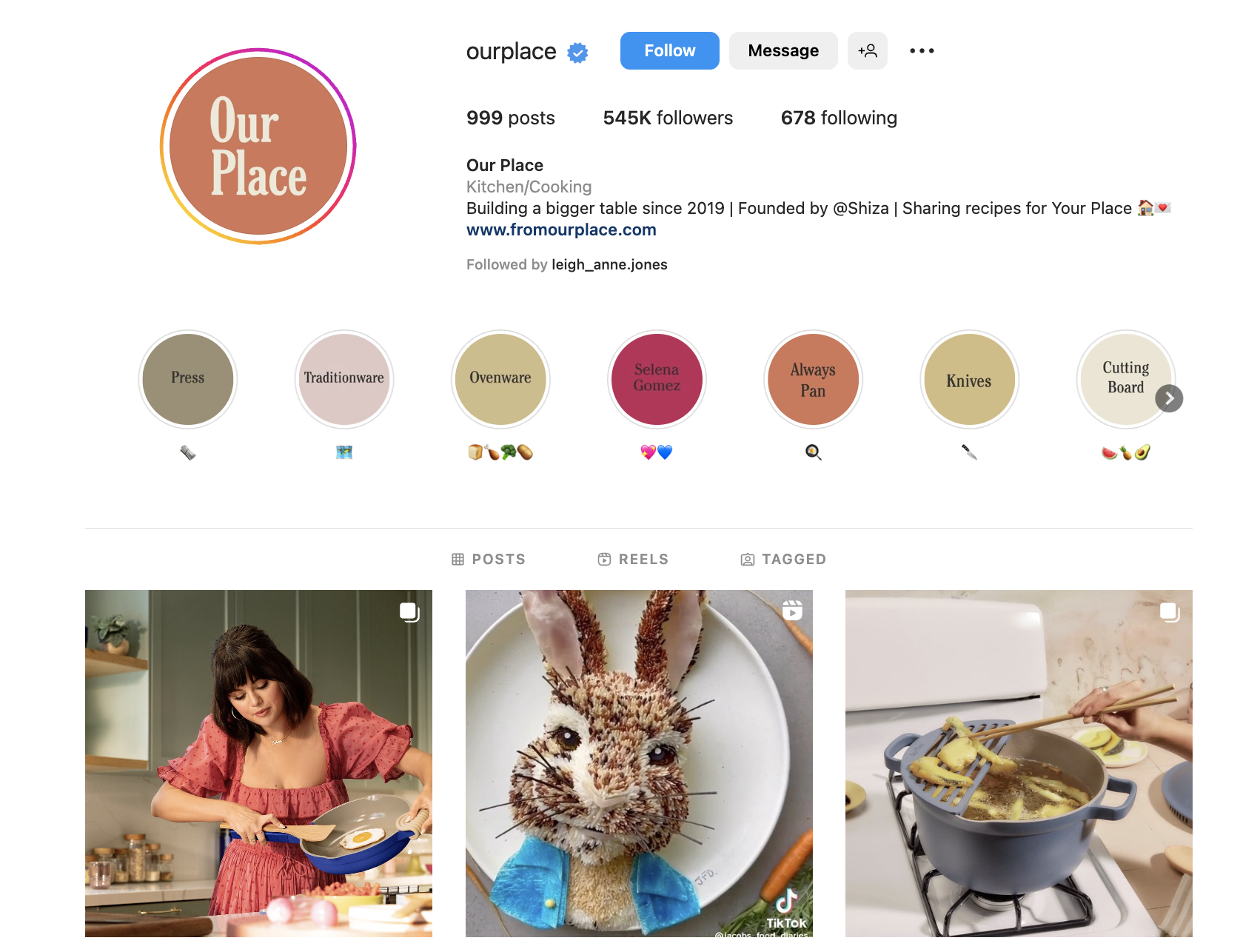 Our Place Instagram