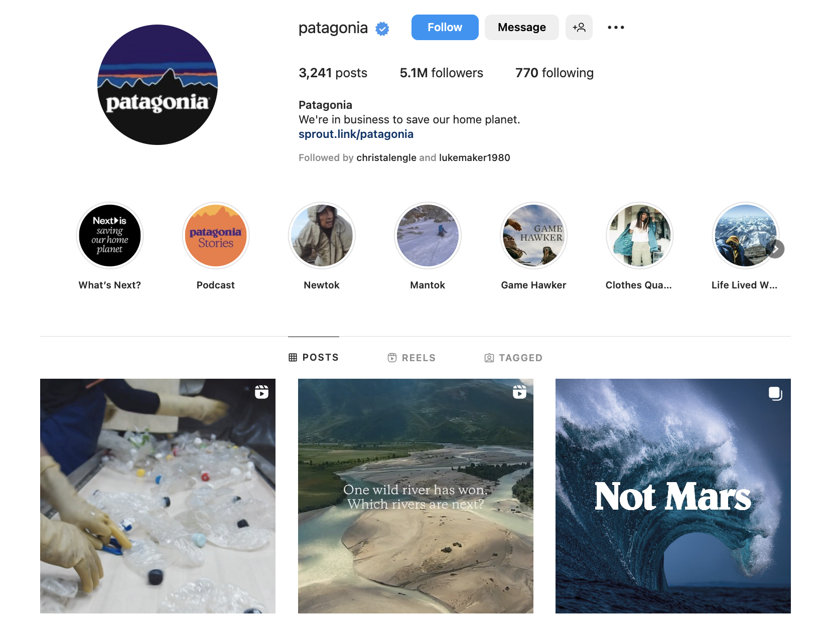 Patagonia Instagram