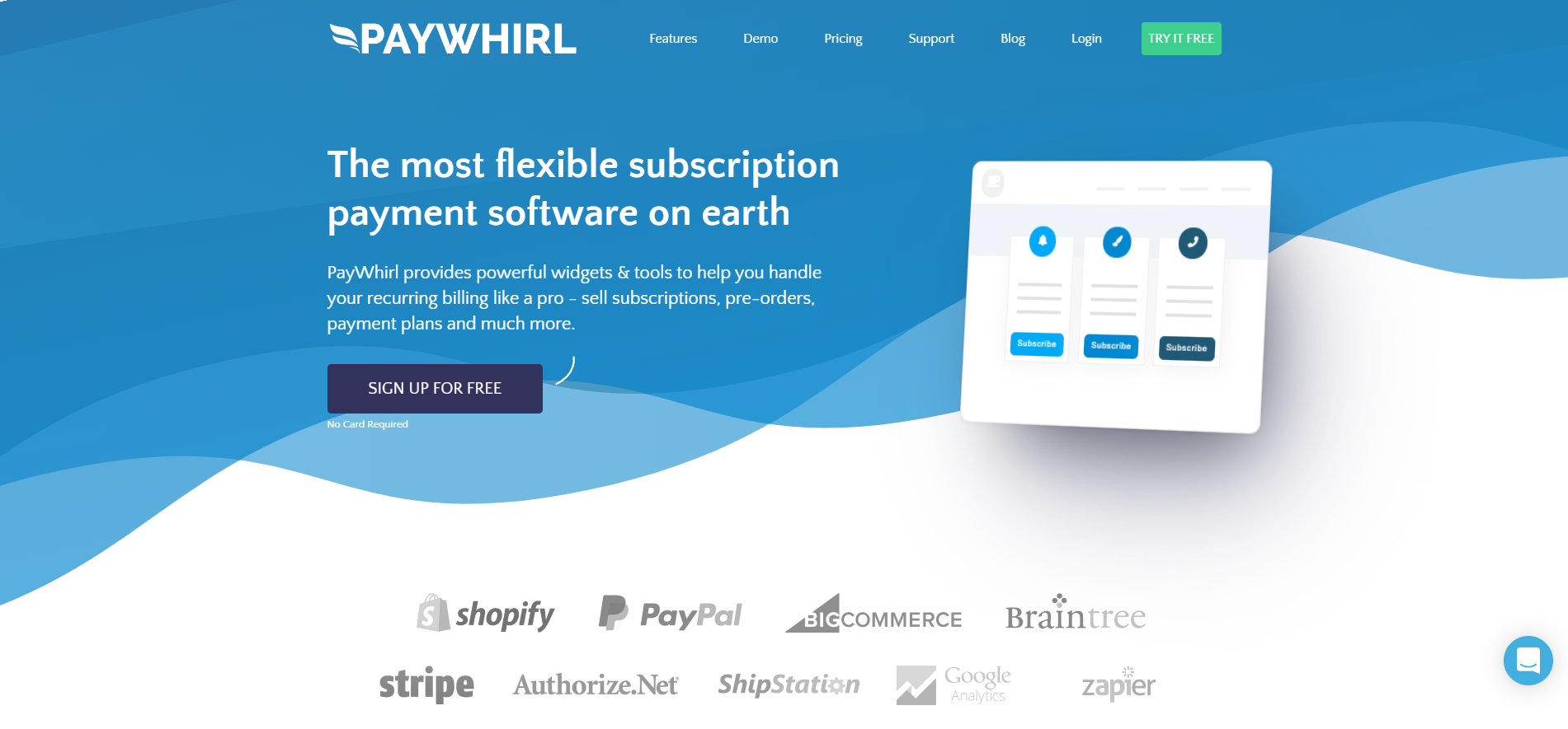 PayWhirl subscriptions