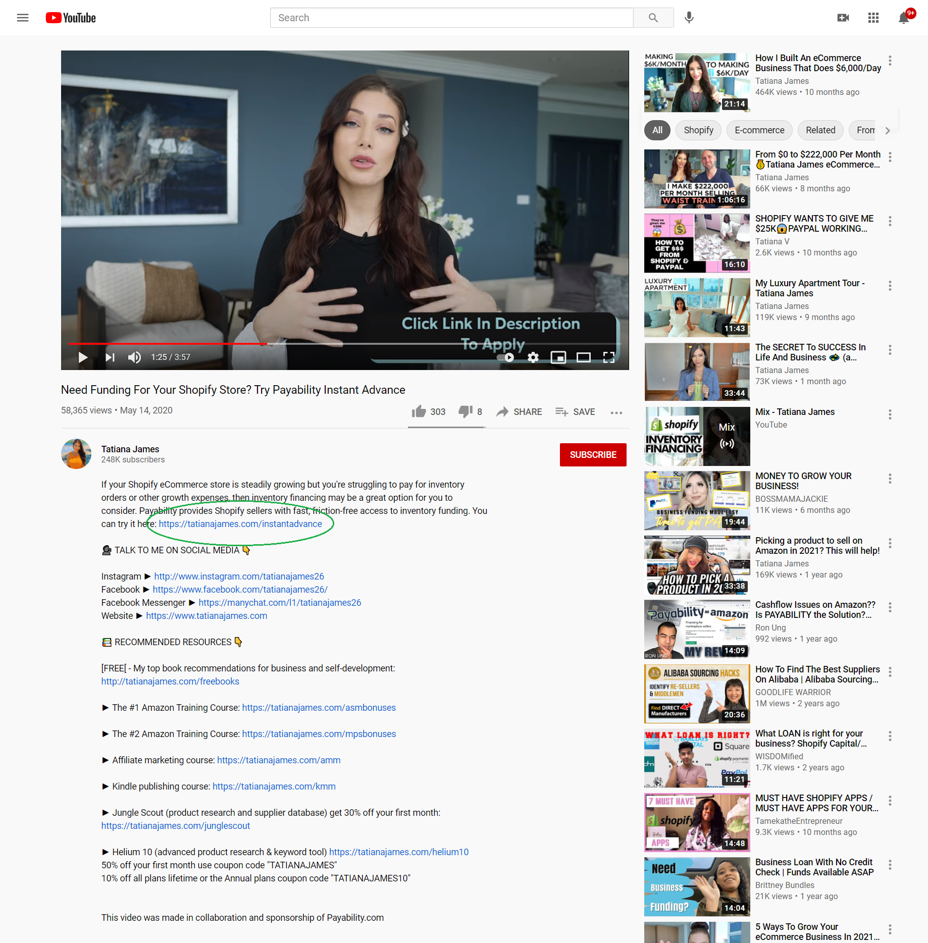 Payability sponsored YouTube video