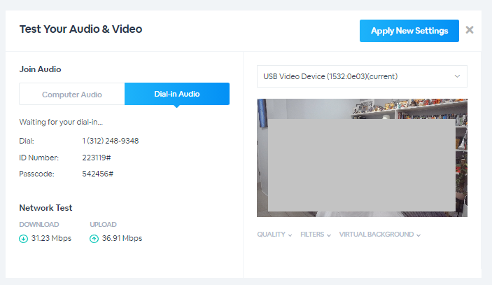 Provide dial in options