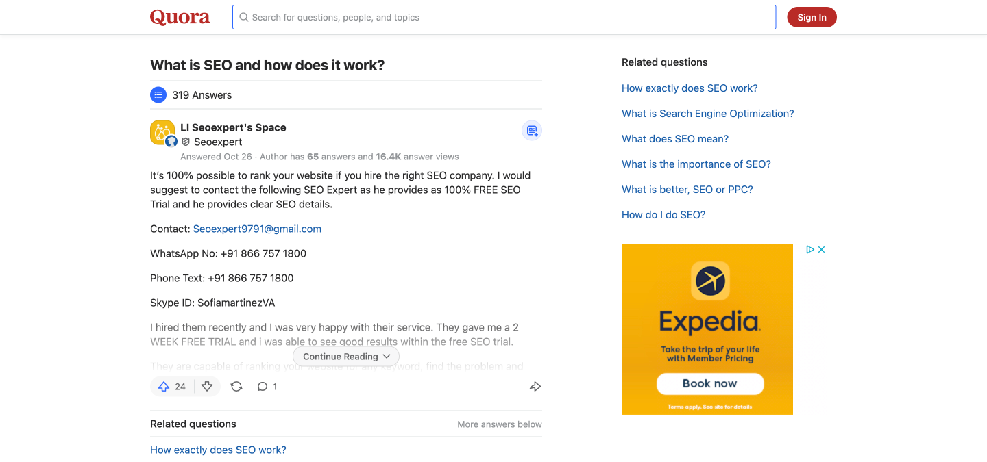 Quora content creation tools
