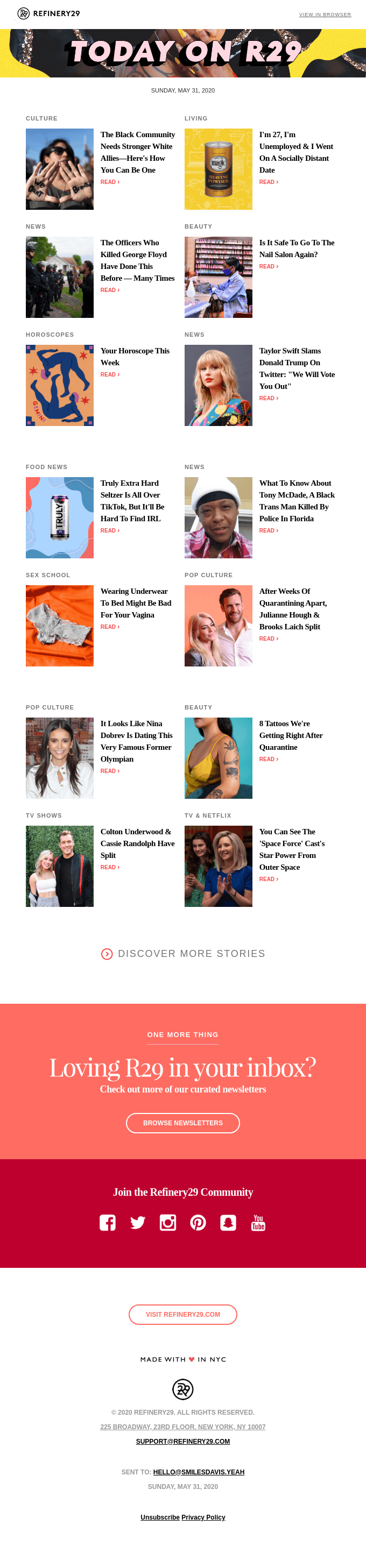 Refinery 29 email