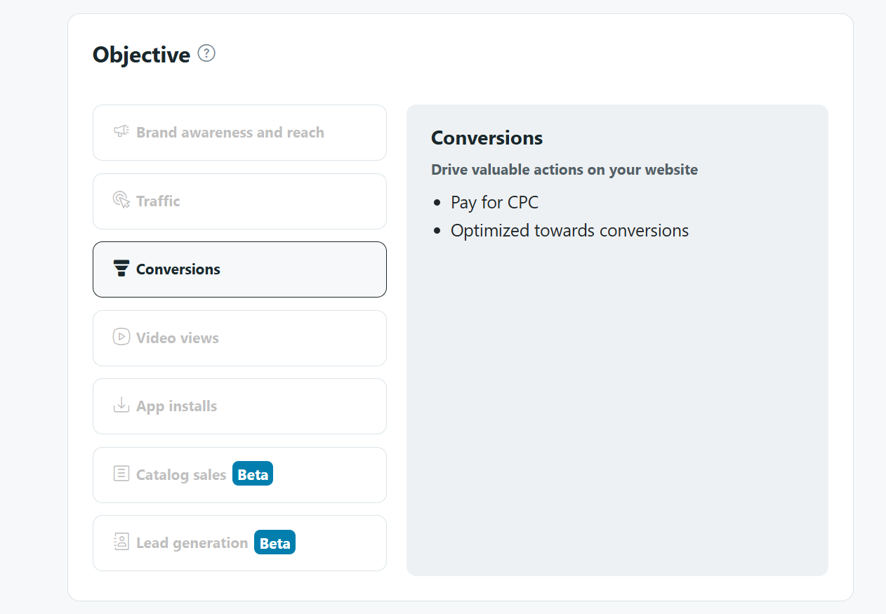 Retargeting objective