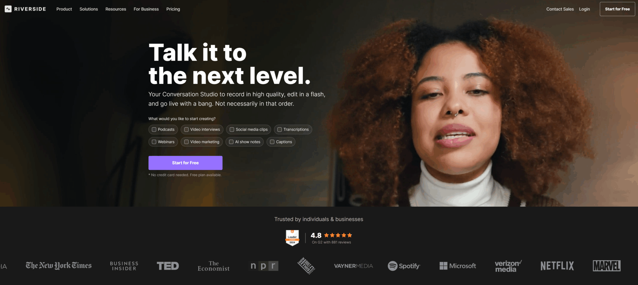 Riverside homepage