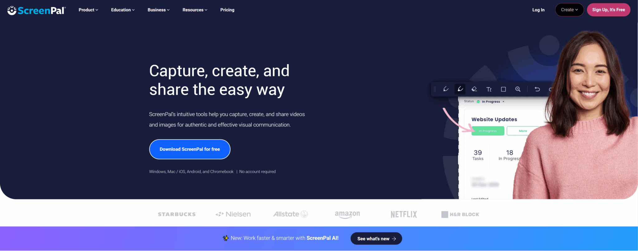 ScreenPal homepage