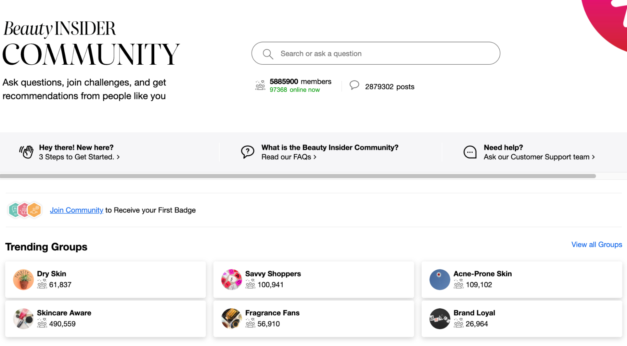 Sephora's beauty insider community