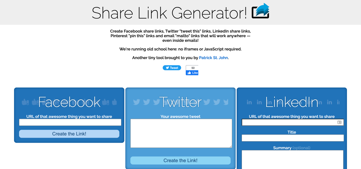 Share Link Generator