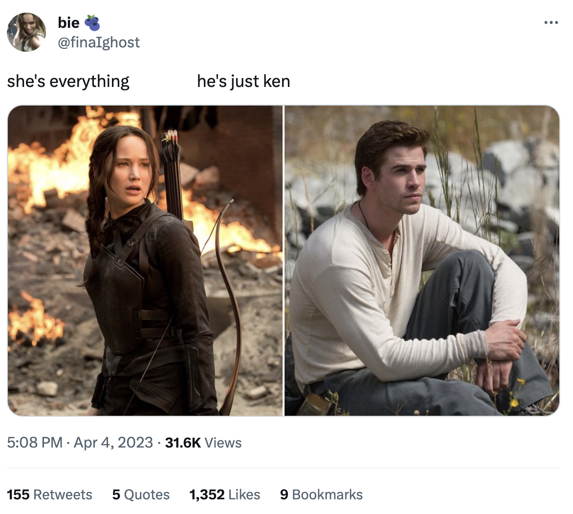Shes everything hes just ken
