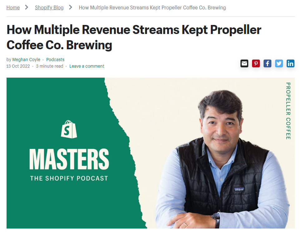 Shopify podcast to blogs