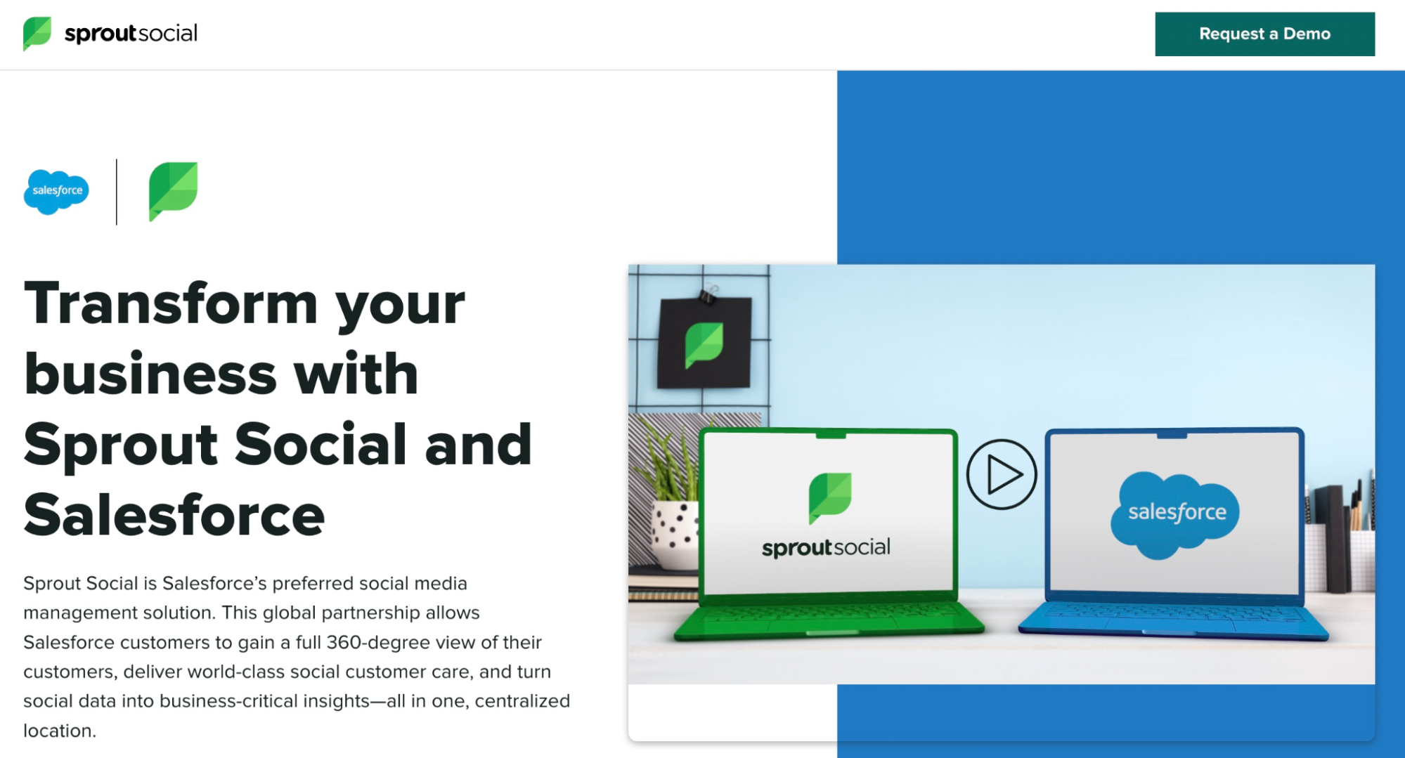 Sprout Social Salesforce partnership