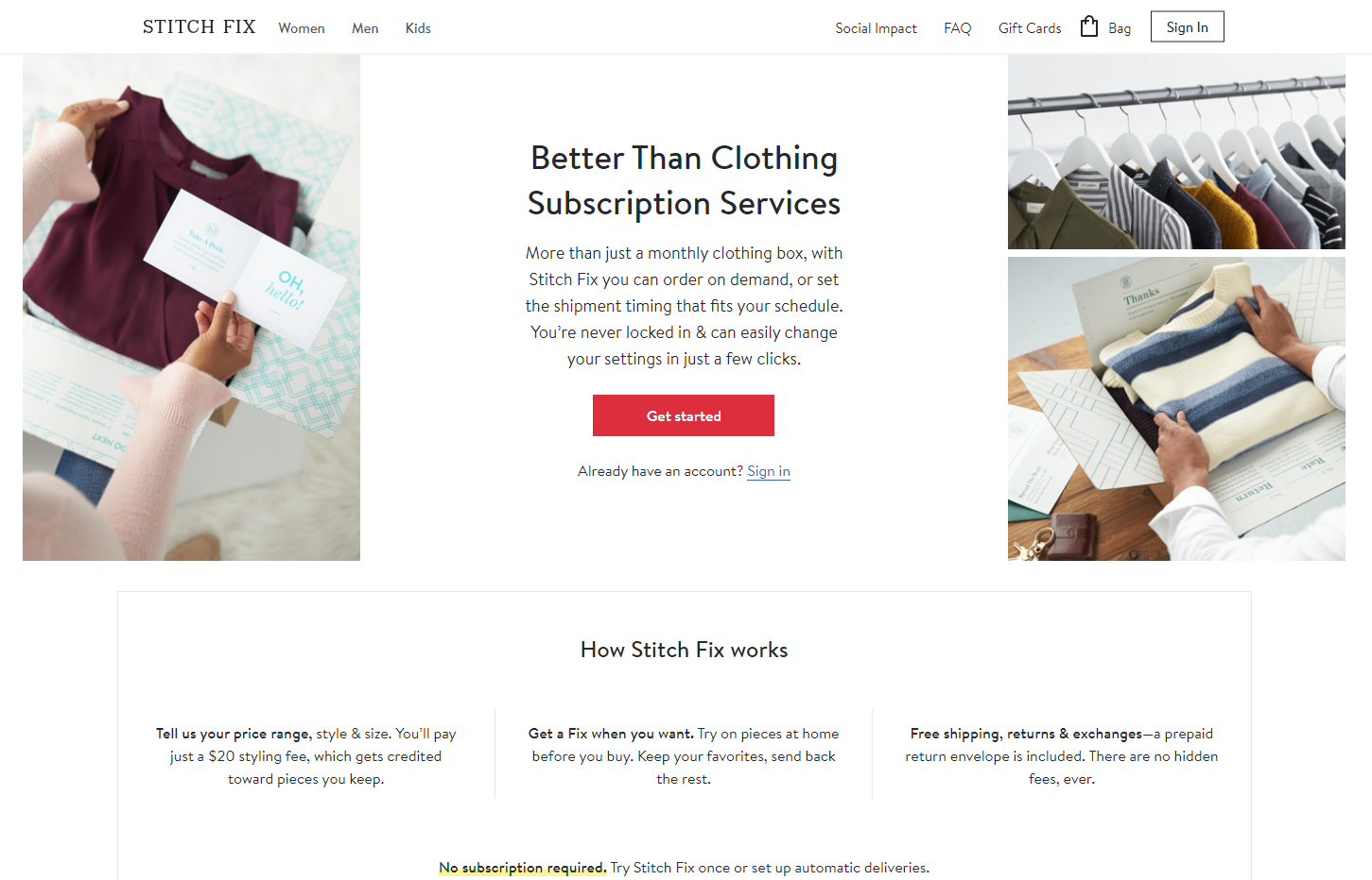 Stitch Fix clothing subscription