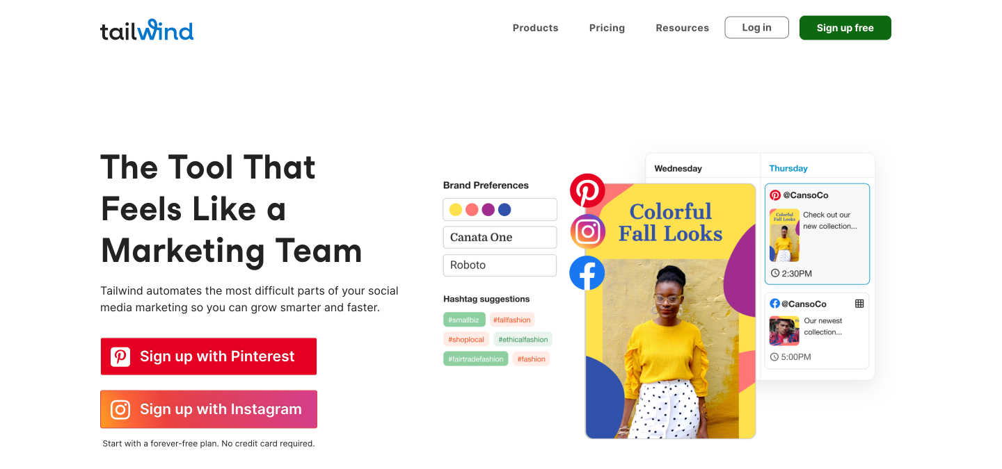 Tailwind content creation tool