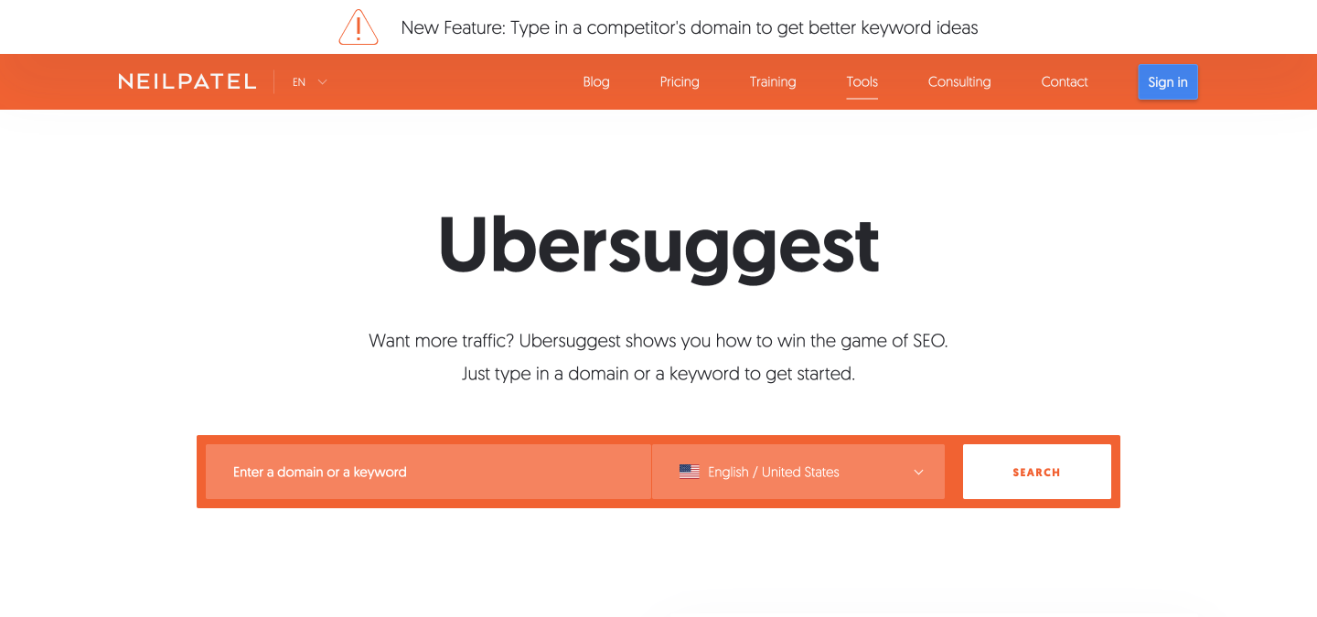 Ubersuggest research