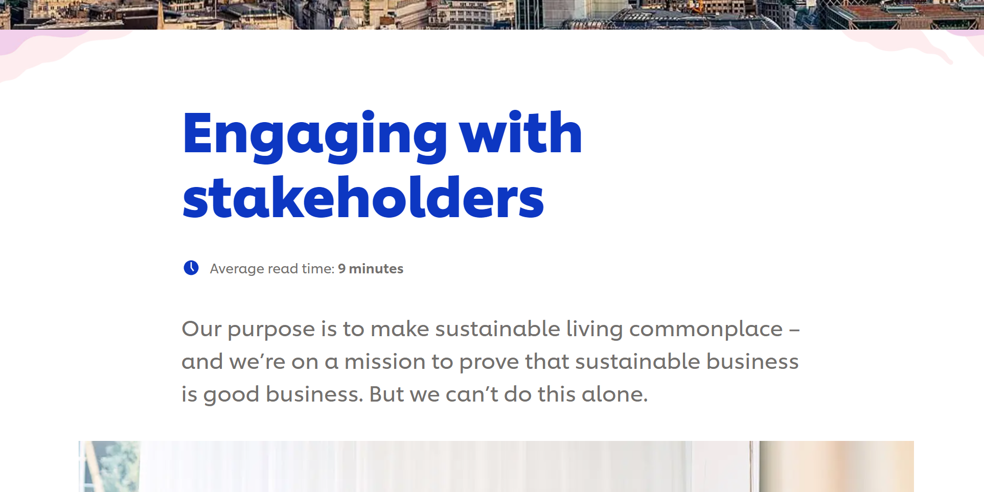 Unilever stakeholder engagement