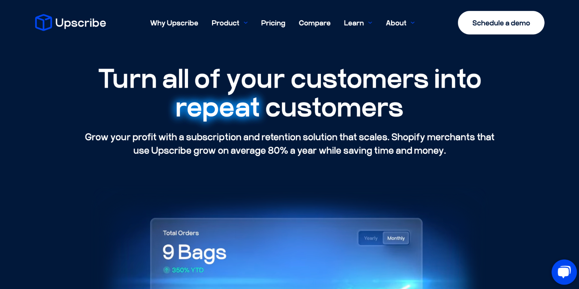 Upscribe homepage