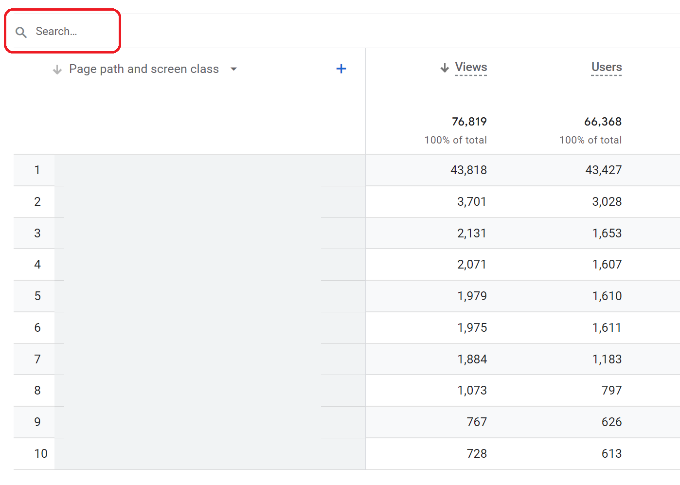Use the search bar to filter for blogs