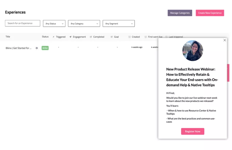 Userpilot in-app notifications