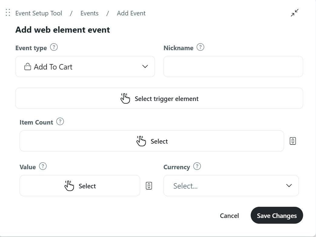 Web element selector