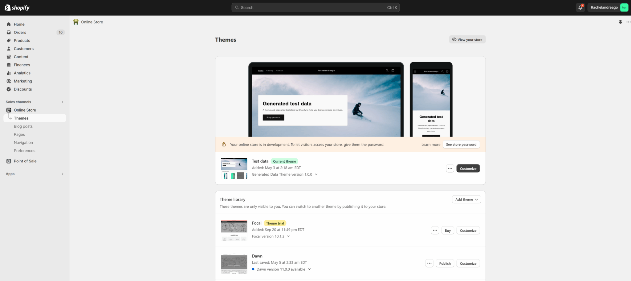 What the Shopify UI looks like